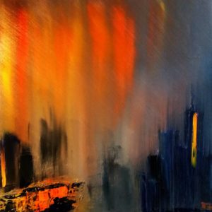 Heat, 50 x 50 cm oil on canvas by Daria Zaseda