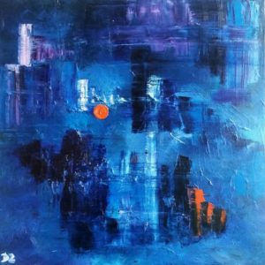 Here Comes the Sun, 60 x 60 cm oil on canvas by Daria Zaseda
