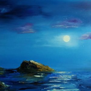 Peaceful Night, 40 x 50 cm oil on canvas by Daria Zaseda