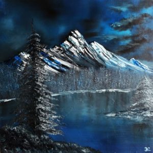 Winter, 50 x 50 cm oil on canvas by Daria Zaseda