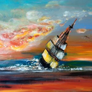 50 x 40 cm acrylic on canvas by Mo Tuncay