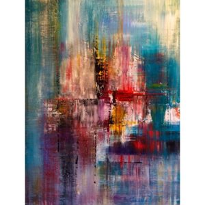 60 x 80 cm abstract painting acrylic on canvas by Mo Tuncay