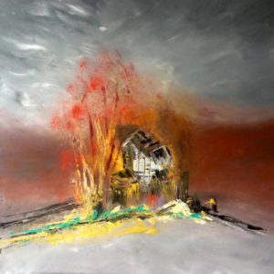 70 x 70 cm acrylic on canvas by Mo Tuncay