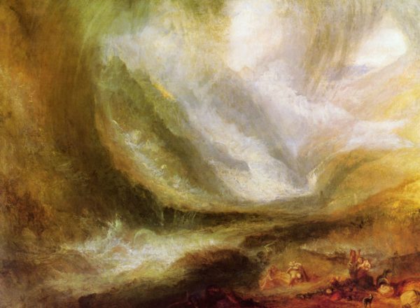Blizzard, Avalanches and Inundation - A Scene in the Upper Val d'Aouste, Piedmont by Joseph Mallord William Turner