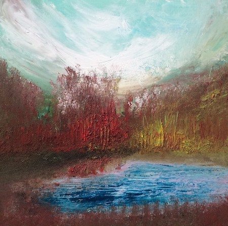 Landscape Art, abstract painting by Mo Tuncay