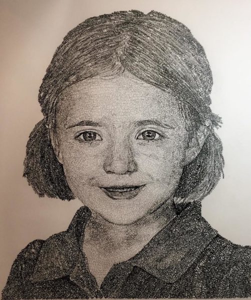 Little Girl Portrait Word Art by Michael Volpicelli